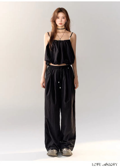 AsGony PEARL LOOSE PANTS(2color)