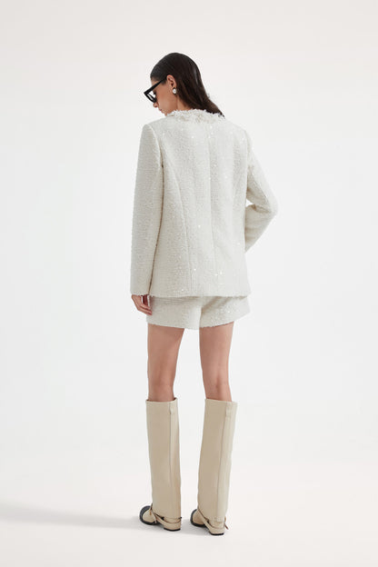 Kingwen White tweed jacket