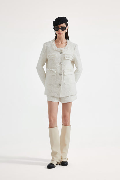 Kingwen White tweed jacket