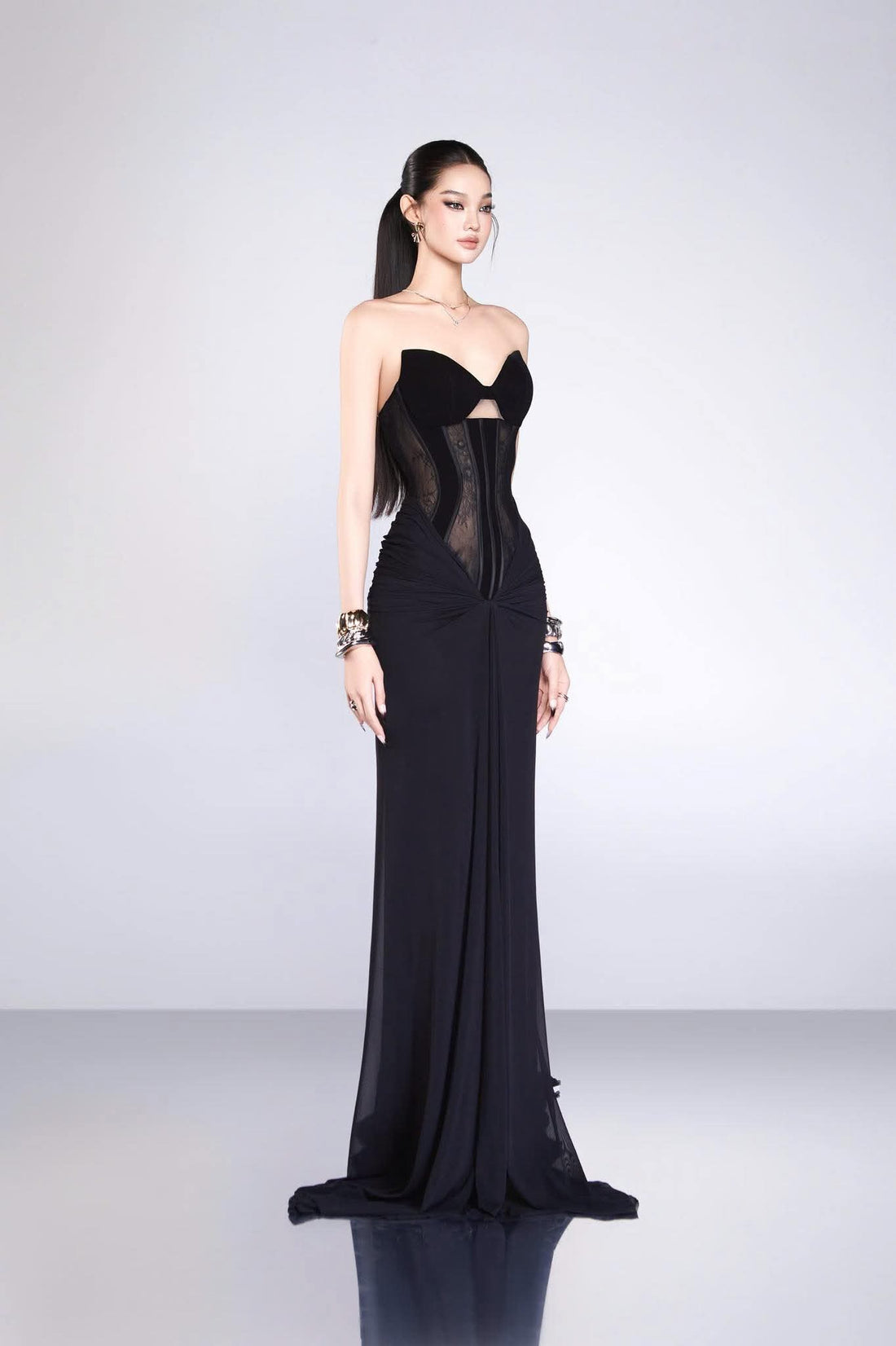 Bandage Dress Off shoulder corset bow dress
