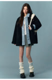 ASGONY Denim and Fleece Coat