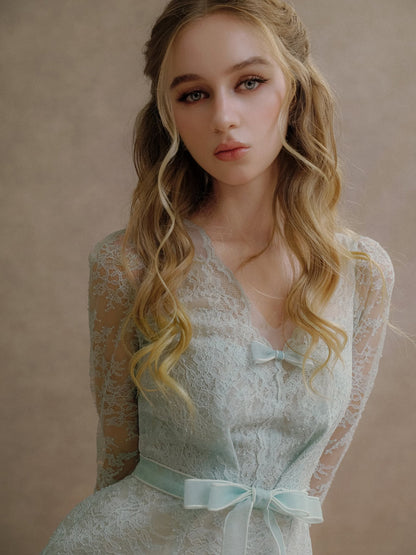 XY Bymyxy Pastel Mint Lace Dress