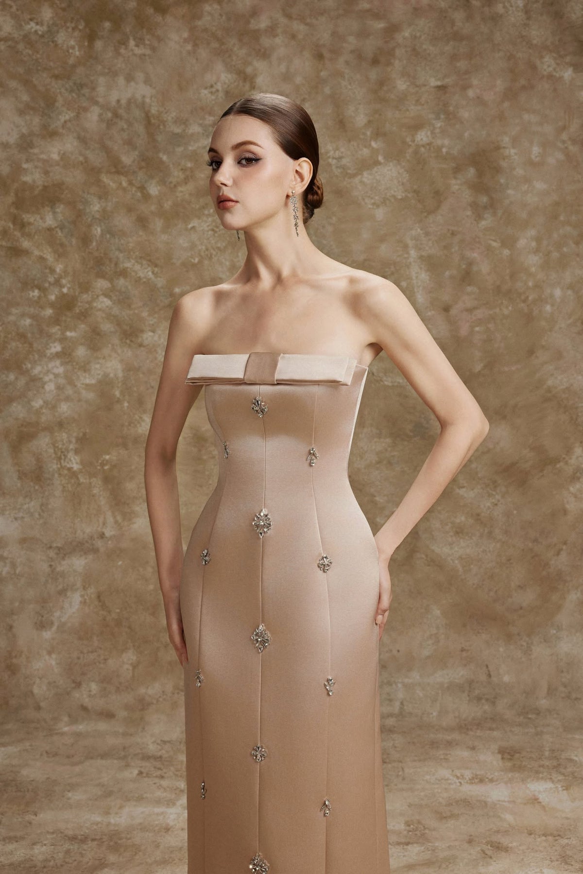 LAMORIS SERENA DRESS-Bronze Brown