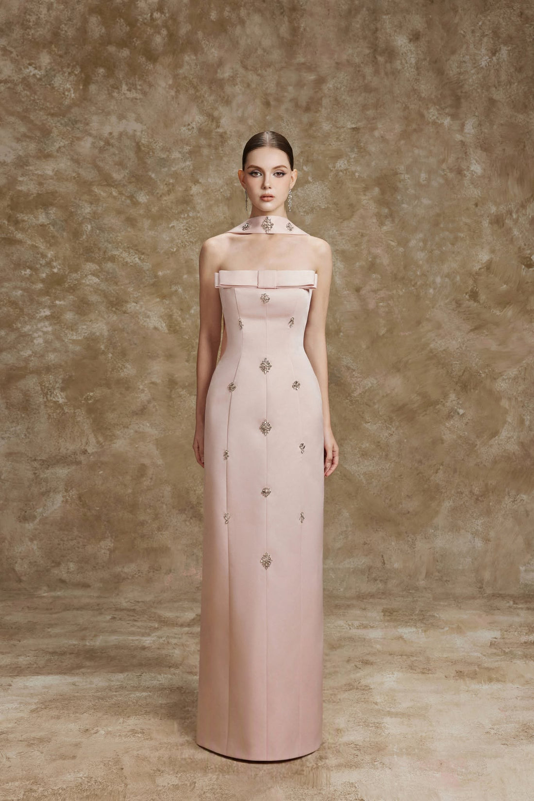 LAMORIS SERENA FLOOR LENGHT DRESS-Pink