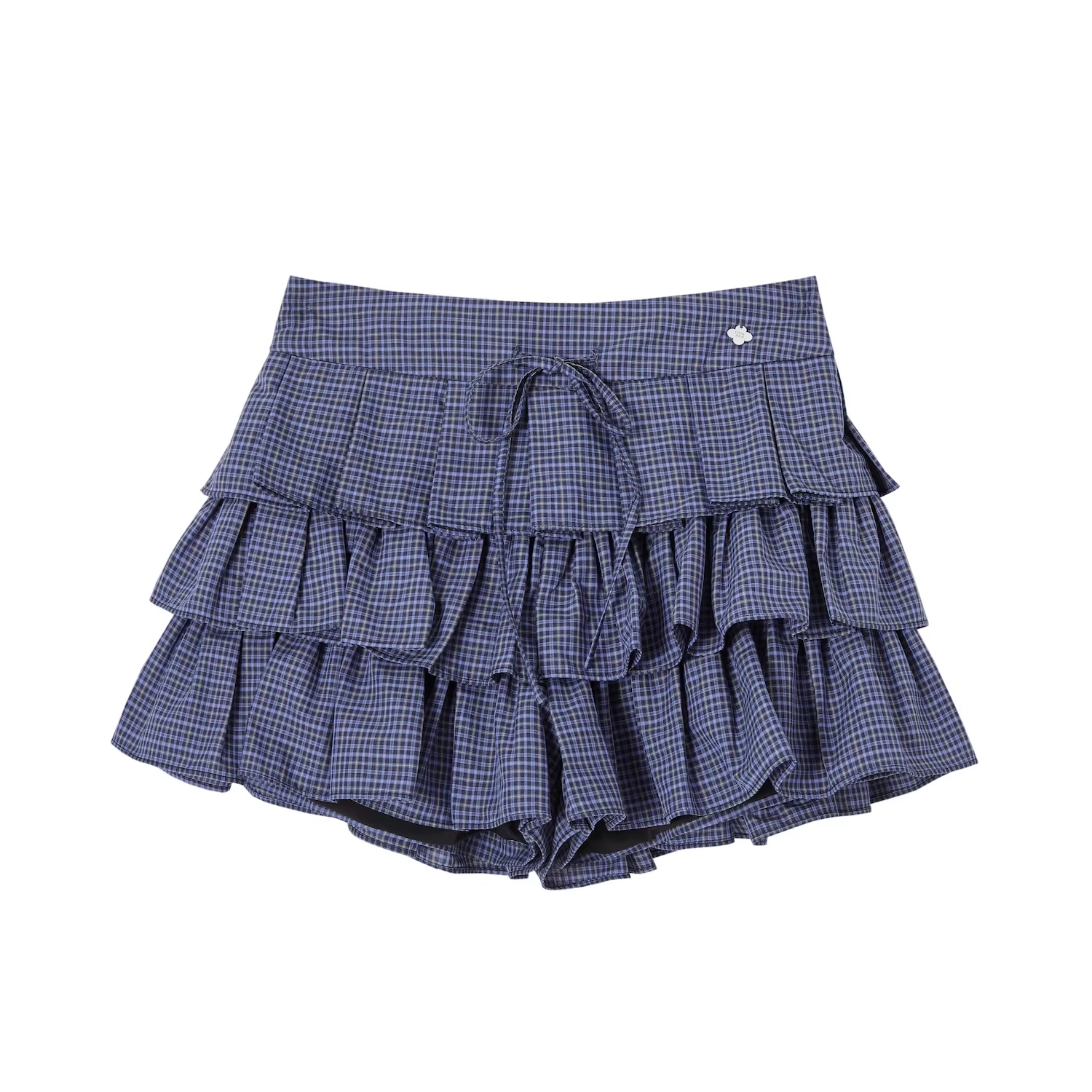 SOMESOWE S2609037/S2609030 Fake two polo collar top + mini cake skirt