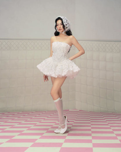 LANE Cì Misa Dress-White