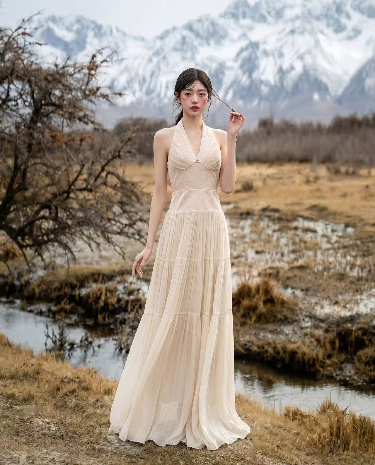 Lovelyn Odette Plissé Gown(2color)