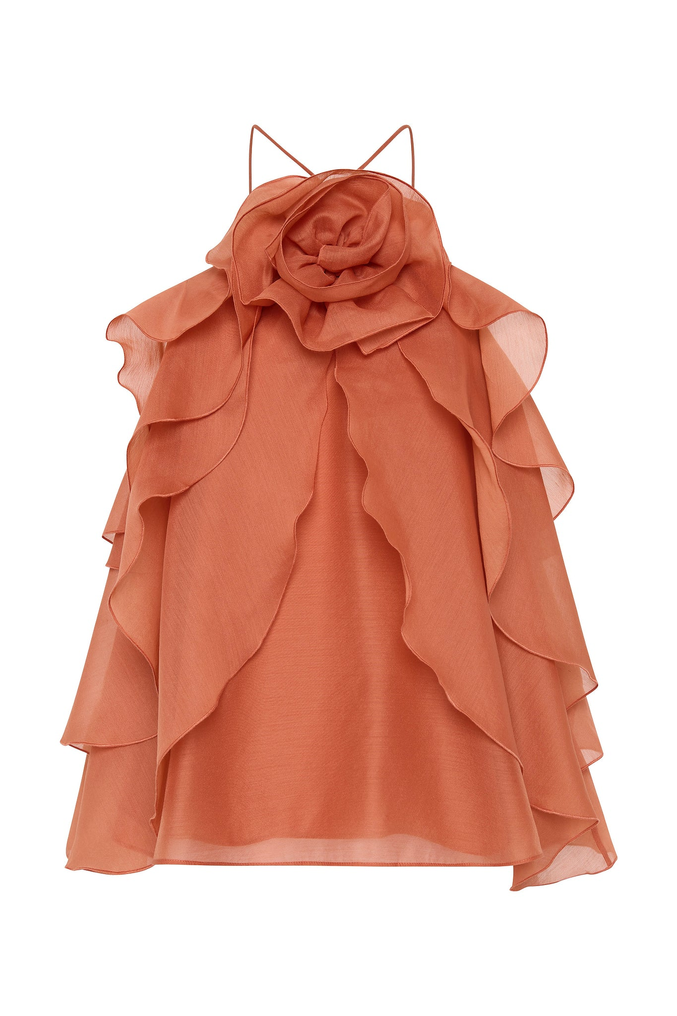 Aje  Pandorea Layered Top (Coral clay)