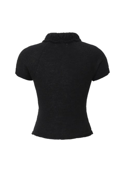 Threetimes Mohair collar top (2color)