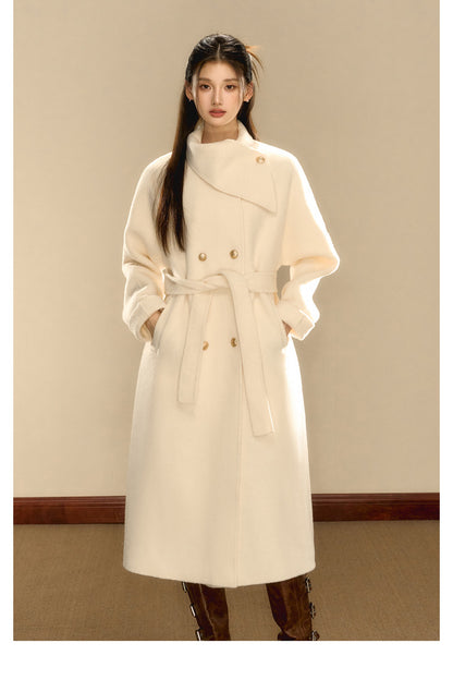 OShea Lapel Maxi Coat-white