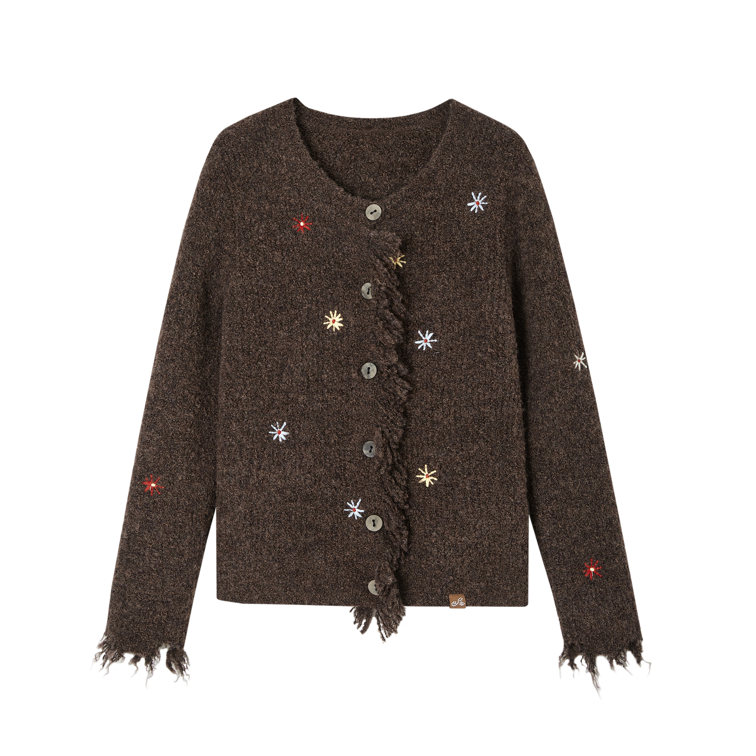 SOMESOWE S2509004 Nomadic style tassel flower cardigan