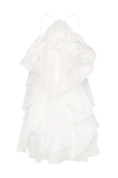 Aje Pandorea Layered Mini Dress(white)