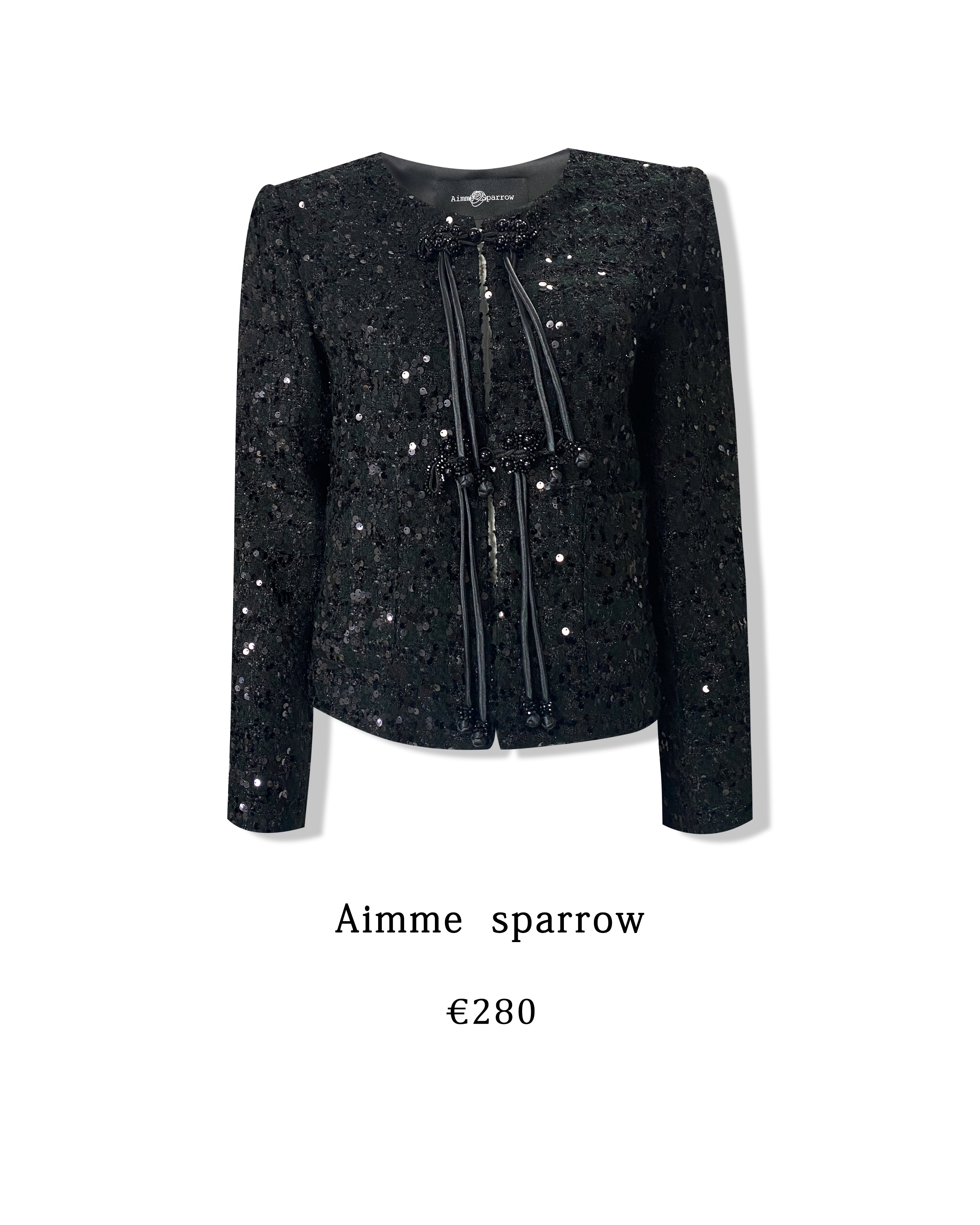 Aimme Sparrow 8733 Black sequin set