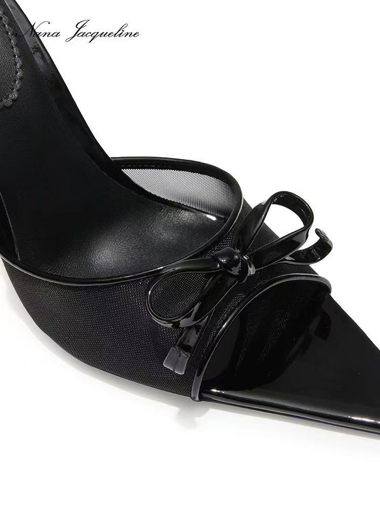 Nana Jacqueline Evie Bow Heels (Black)