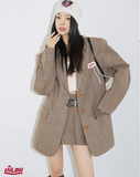 Liilou coco Brown Suit(coat+skirt)