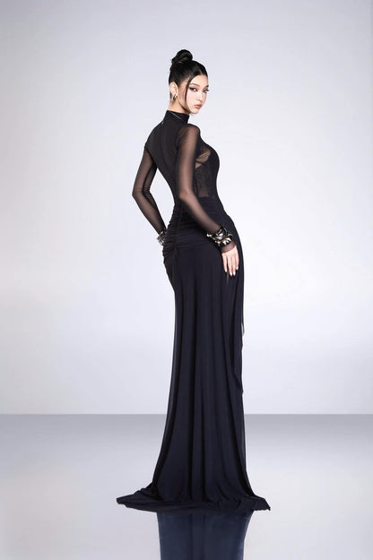 Bandage Dress Corset slit fishtail dress