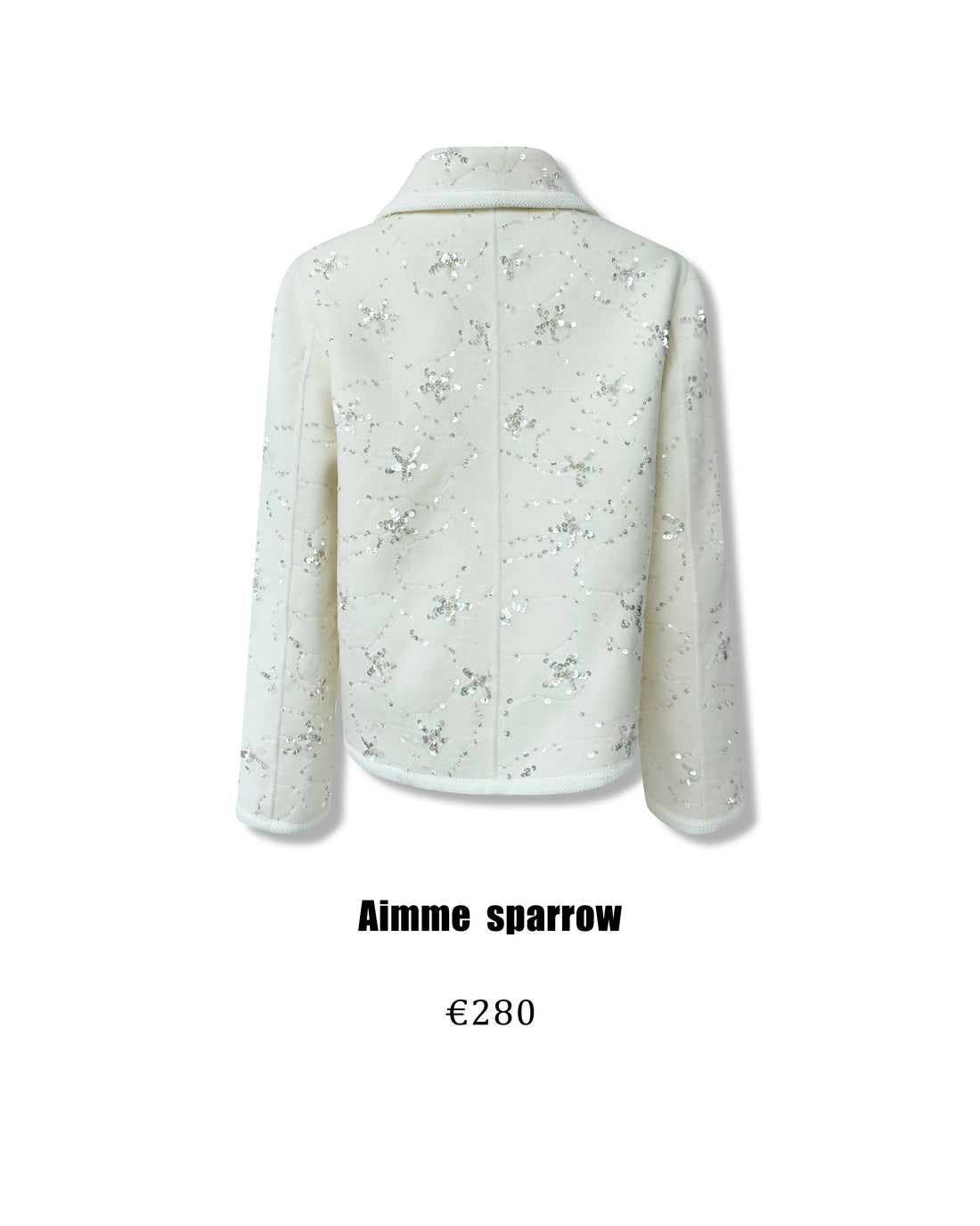 Aimme Sparrow 8901/8743 Wool sequin coat+shorts