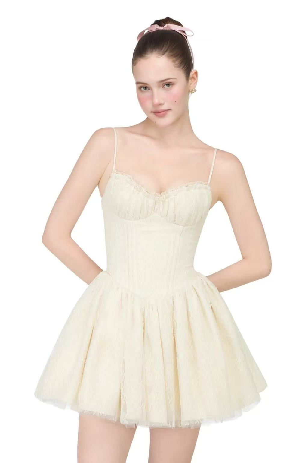 Jubin IN-STOCK LACE CAMISOLE DRESS