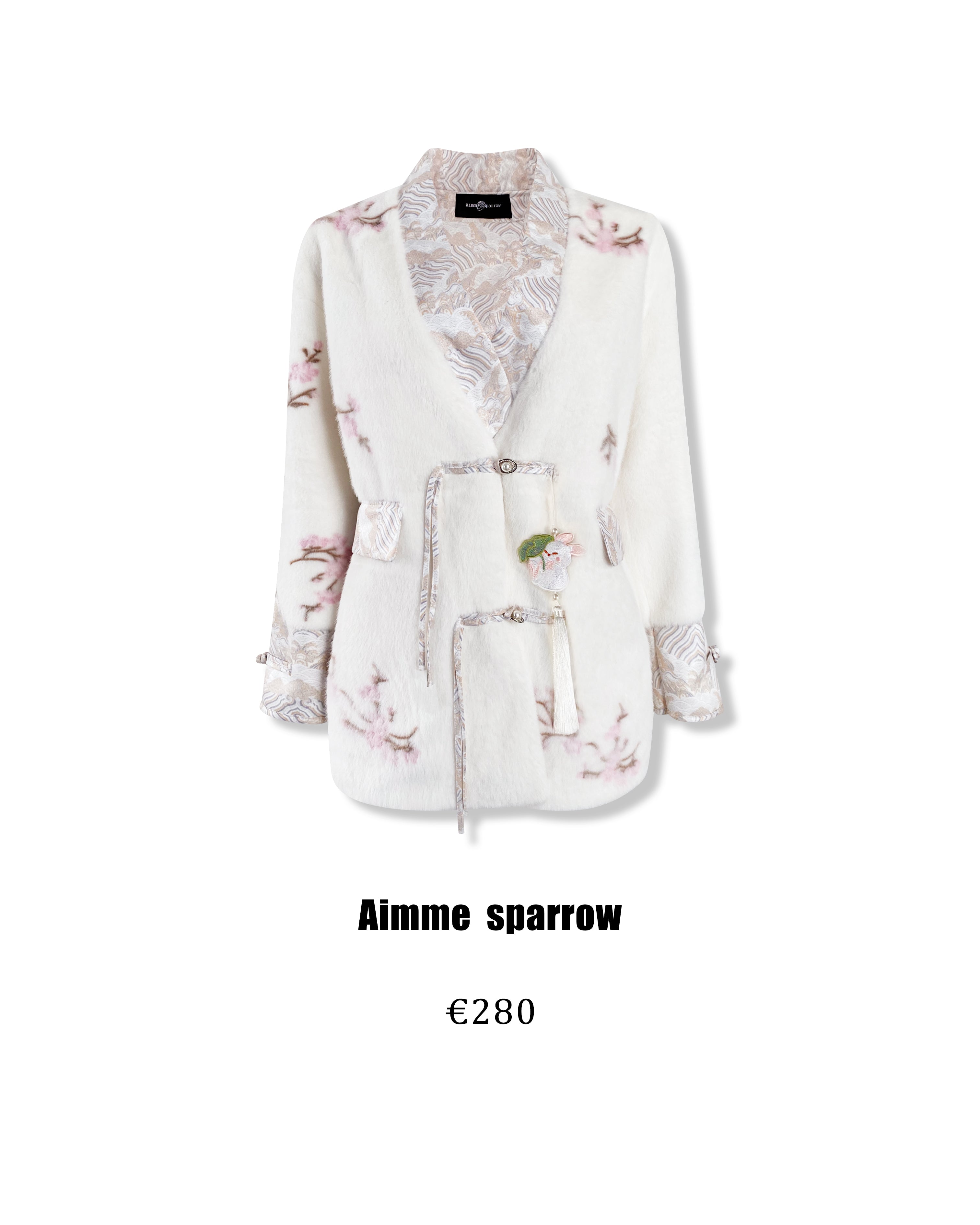 Aimme Sparrow 8910 embroidered lotus leaf jacket