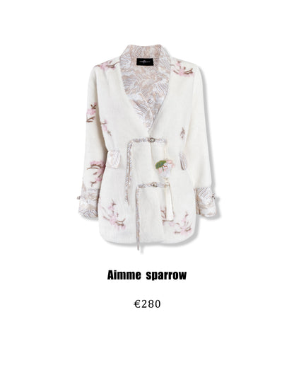 Aimme Sparrow 8910 embroidered lotus leaf jacket