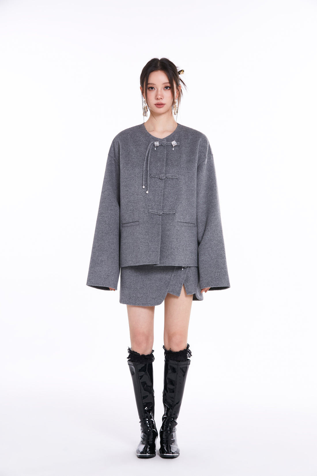 Aimme Sparrow "Neo Chinese" Grey Coat