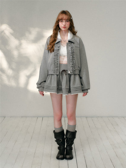 16DEWS 16D26102&amp;16D26103 Air layer short jacket jacket + skirt