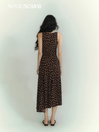 SOMESOWE S2609075 Lace polka dot dress