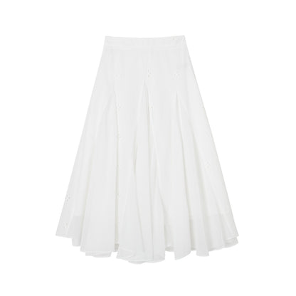 SOMESOWE S2508136 Embroidered flowers vacation style fairy skirt