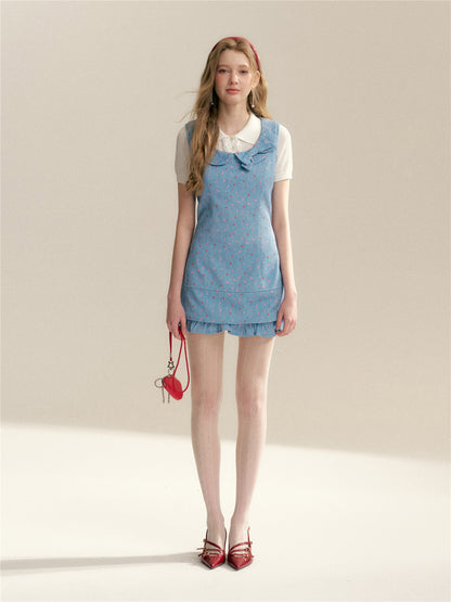 16DEWS 16D246069 A-line doll collar denim dress