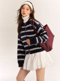 AsGony ASG24572 Stripe Cardigan(2color)