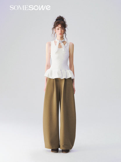 SOMESOWE S2609087 Ruffle sleeveless vest