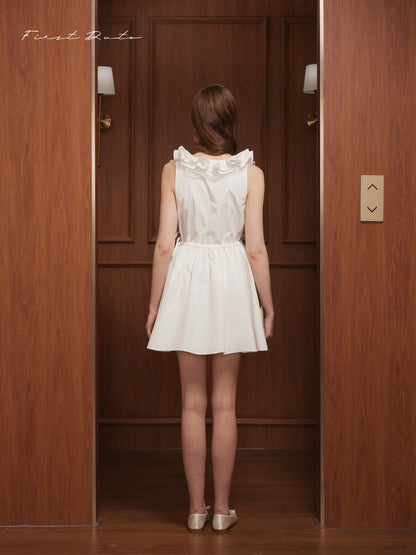 First Date Ruffle edge pleated dress &amp; Top and shorts set