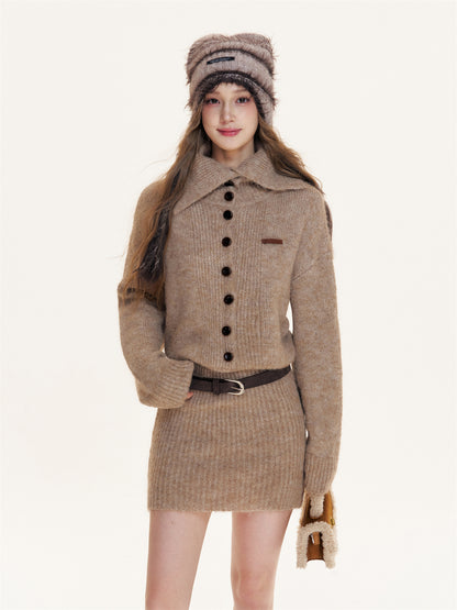 16DEWS 16D25395 Slim fit long sleeved knitted dress