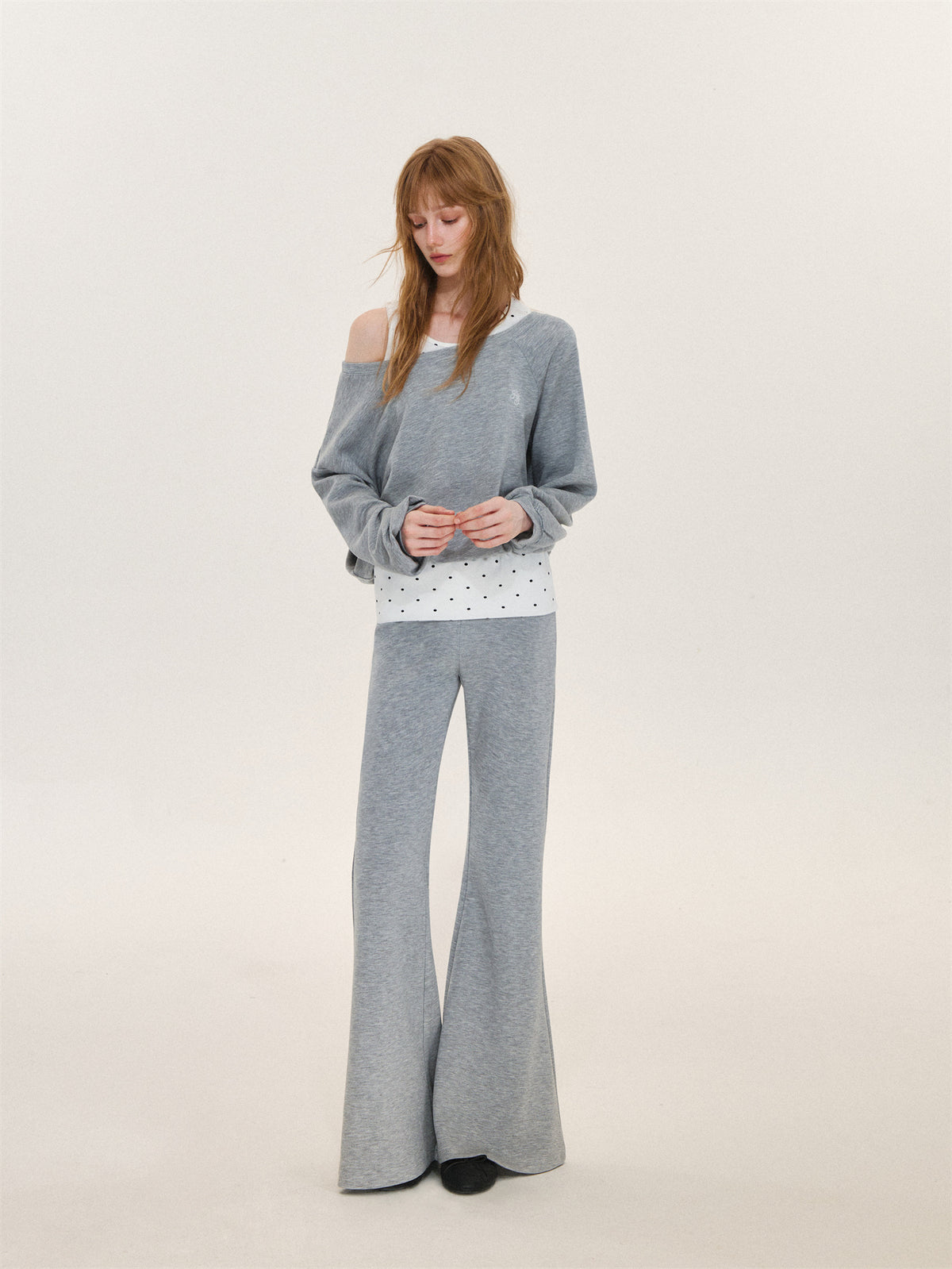 Asgony ASG26575&amp;ASG26576 Polka-Dot Casual Set