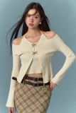 ASGONY Halter Knit Top(3color)