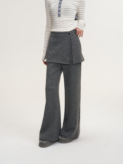 16DEWS 16D25450 High waisted wool casual pants