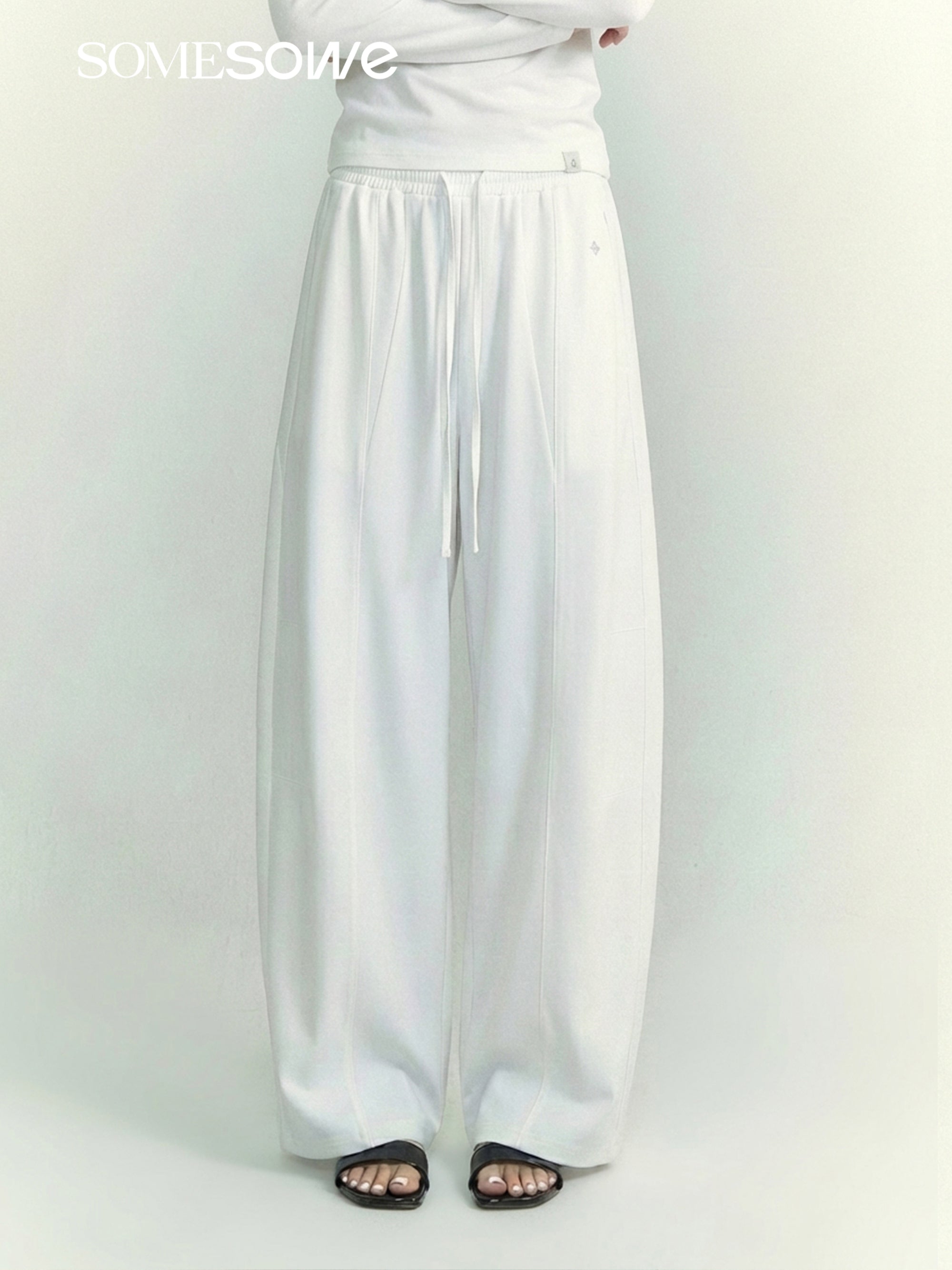 SOMESOWE S2609066 Light oxygen wide leg curved knife pants
