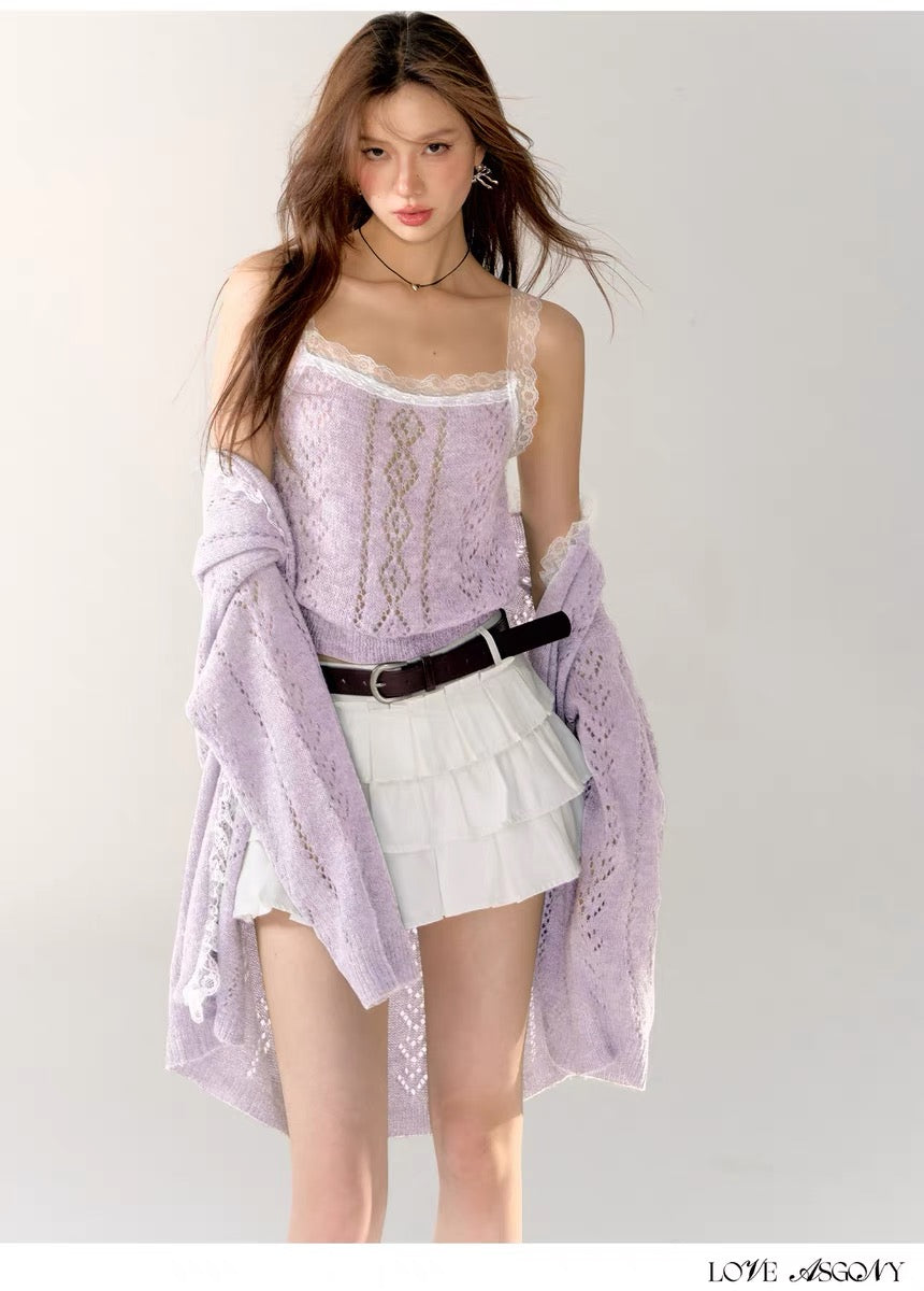 AsGony Mohair Lace Set(2color)