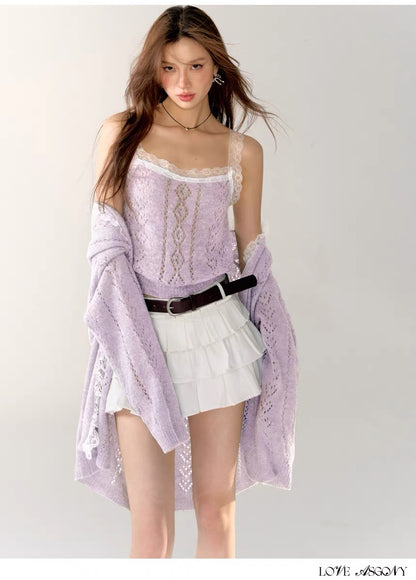 AsGony Mohair Lace Set(2color)