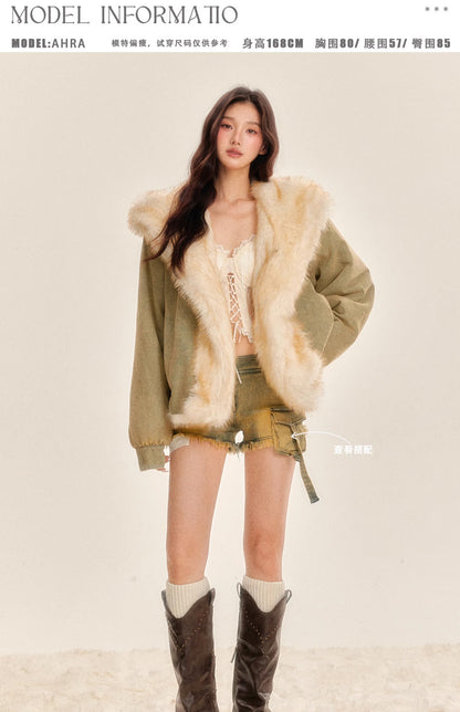 Tut tuto Double sided warm fur jacket