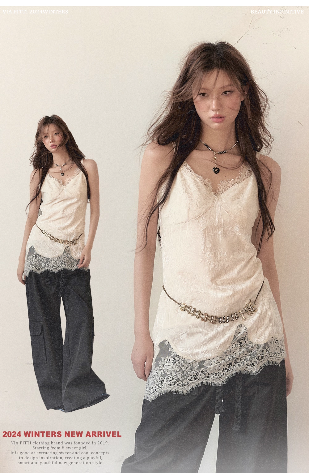 VIA PITTI [Best Seller] V24DC101 Boyfriend Coat &amp; Slip top(2color)