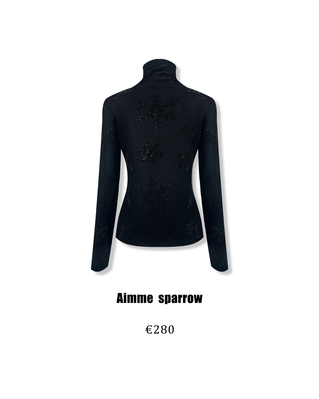 Aimme Sparrow 9007 Snowflake pressed diamond high neck top(2color)