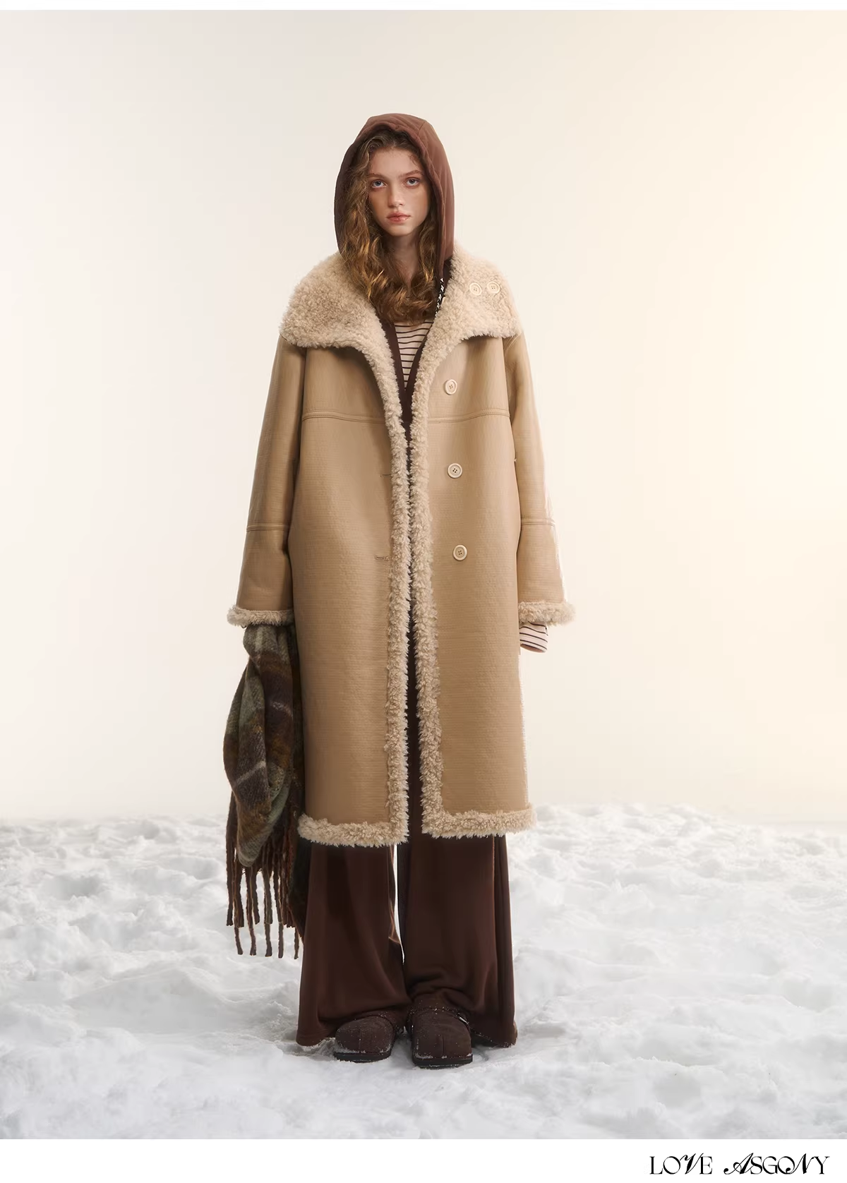 AsGony ASG25560 double-sided long sherpa coat(2color)