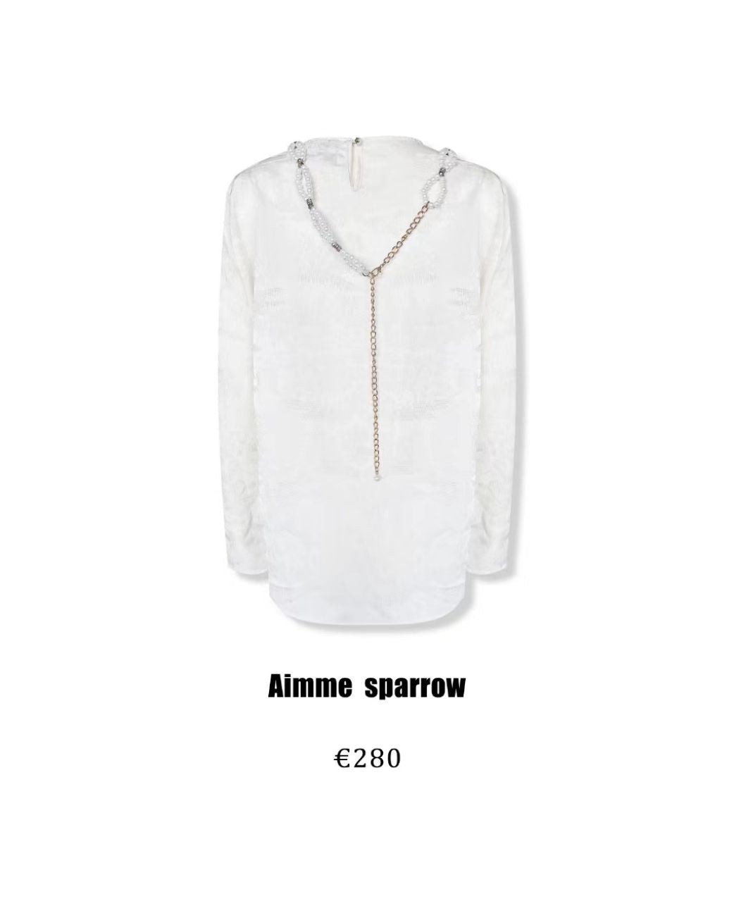 Aimme Sparrow 9125/9153 Neo-Chinese embroidered sequin shirt+knot button split skirt