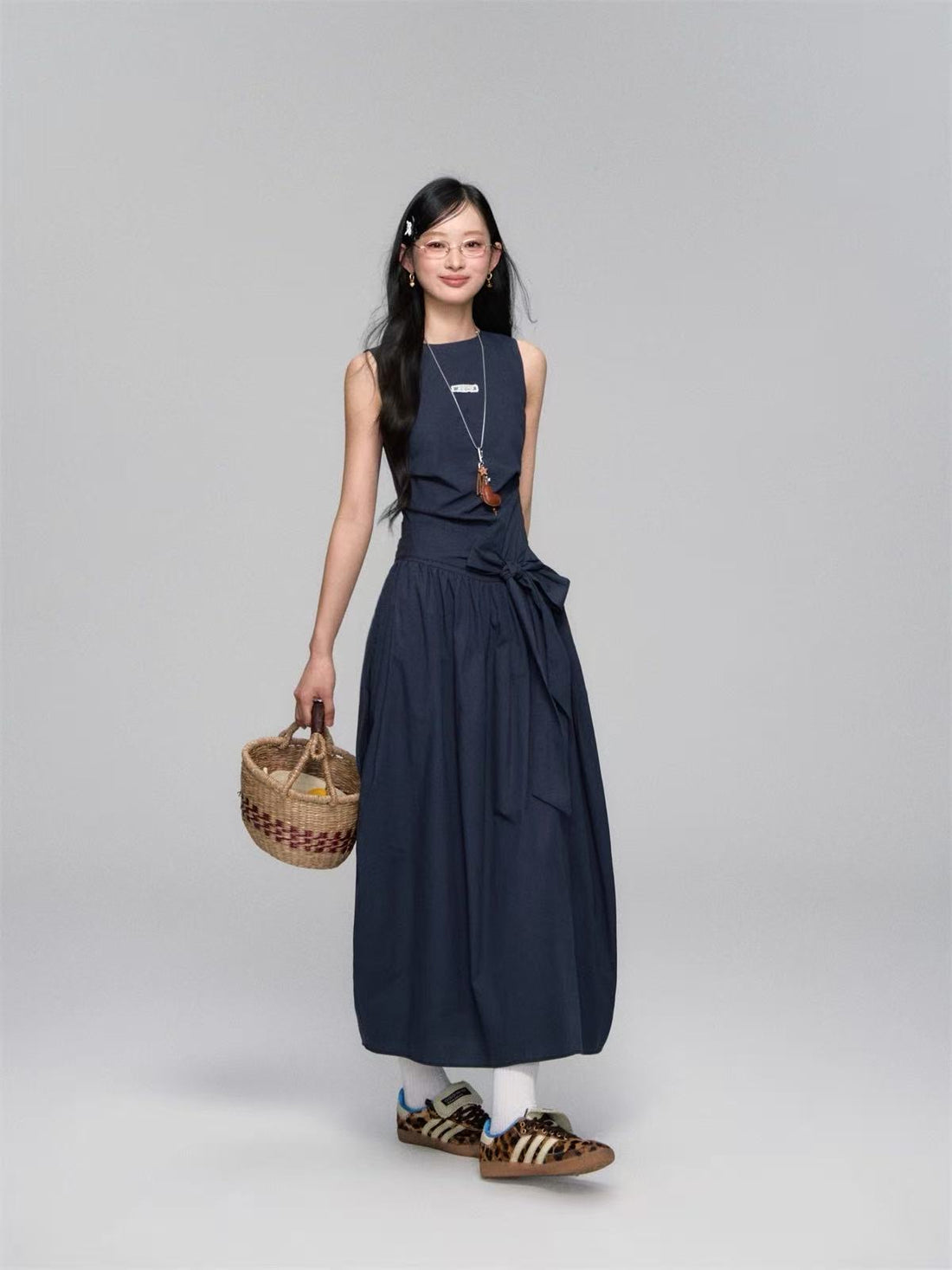 AsGony ASG25144 Simple Strappy Sleeveless Dress