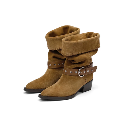 BREADTREE Stacked Slouchy Riding Boots(3color)