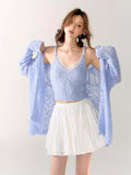 AsGony Soft Lace Knit Set(2color)