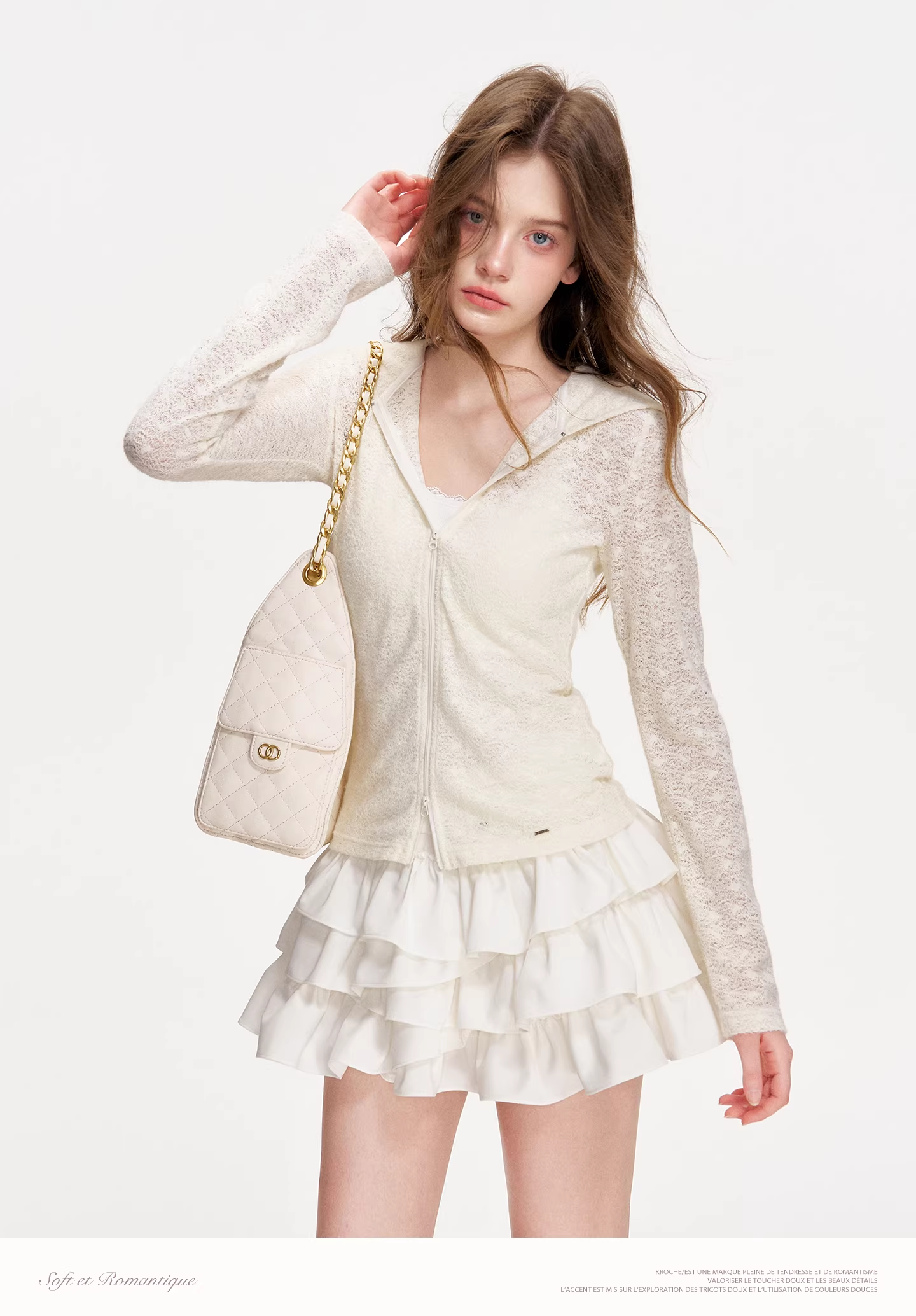 Kroche KWF4003 Hollow texture hoodie