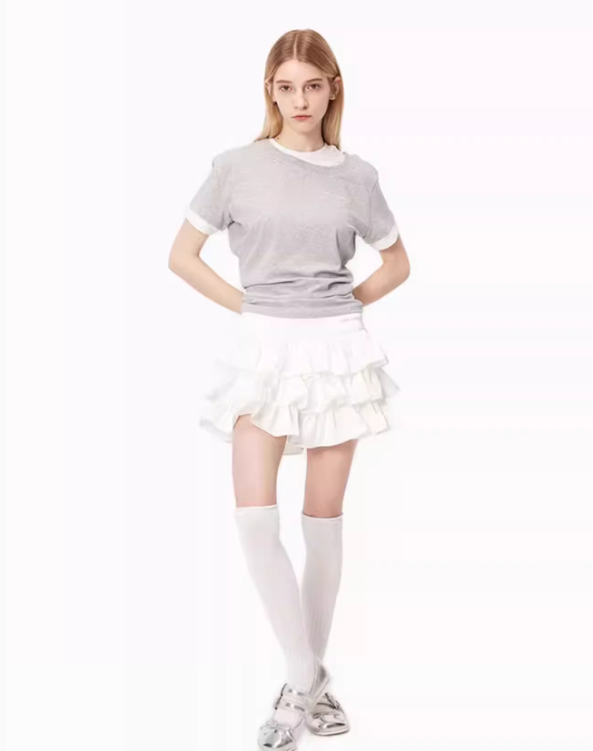 ANN ANDELMAN Cake Mini Skirt(2color)