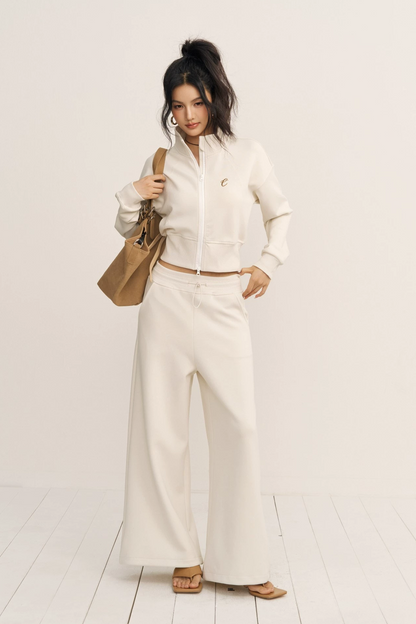 Chill Zoey Sweatshirt &amp; Straight-Leg Pants Set(2color)